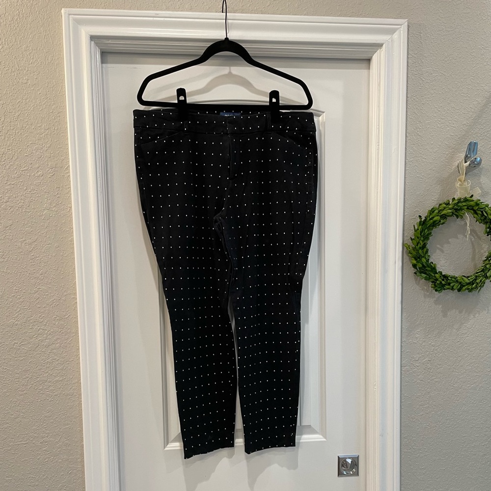 Black with white dots pants - 16